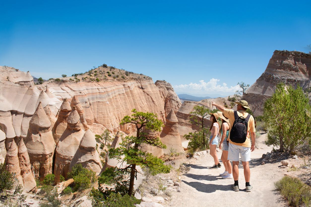 The Tsankawi Ruins trail is a short 1.6 miles